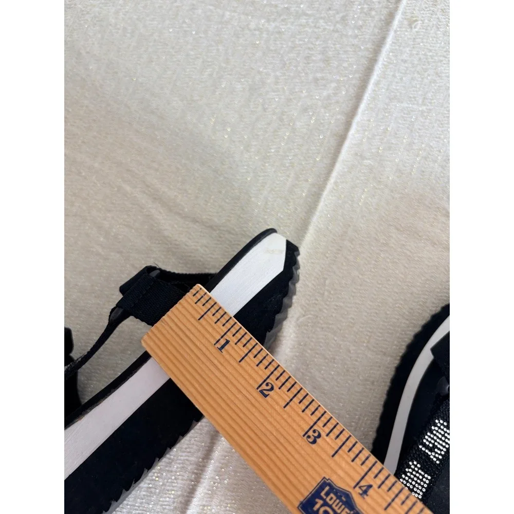 Juicy Couture Black Rhinestone Logo Platform Sporty Sandals Women's‎ Size 10